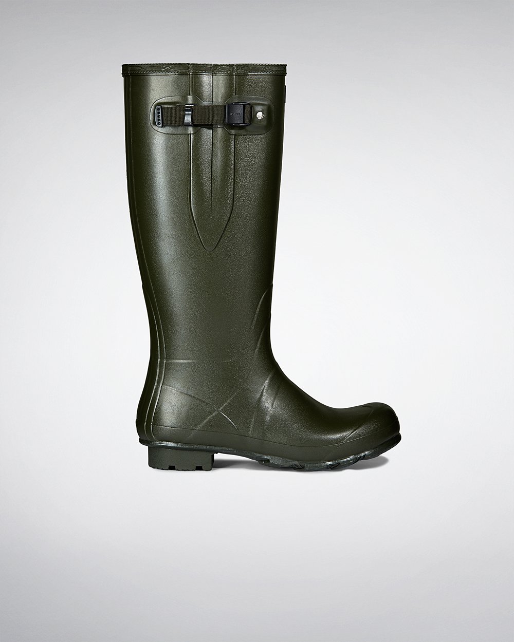 Botas De Altas Norris Field Side Adjustable Neoprene Lined Hunter Hombre - Verde Oscuro Oliva - 5073